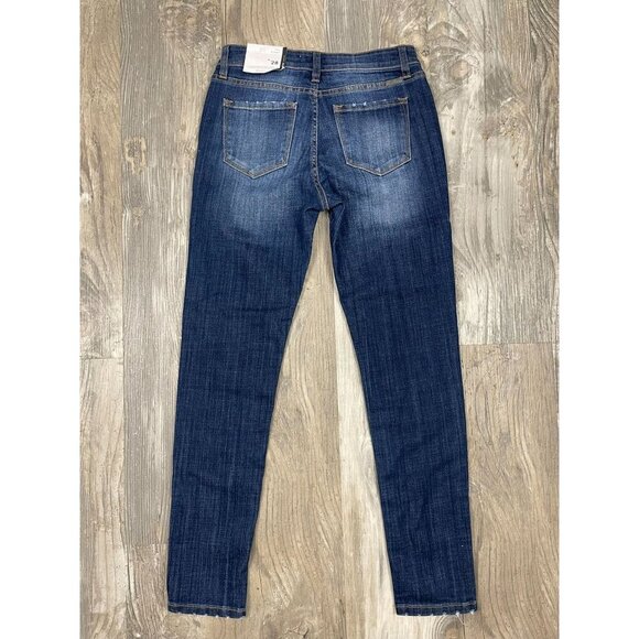 NEW KanCan Mid Rise Super Skinny Jeans 9 28 Dark Wash - Picture 2 of 8